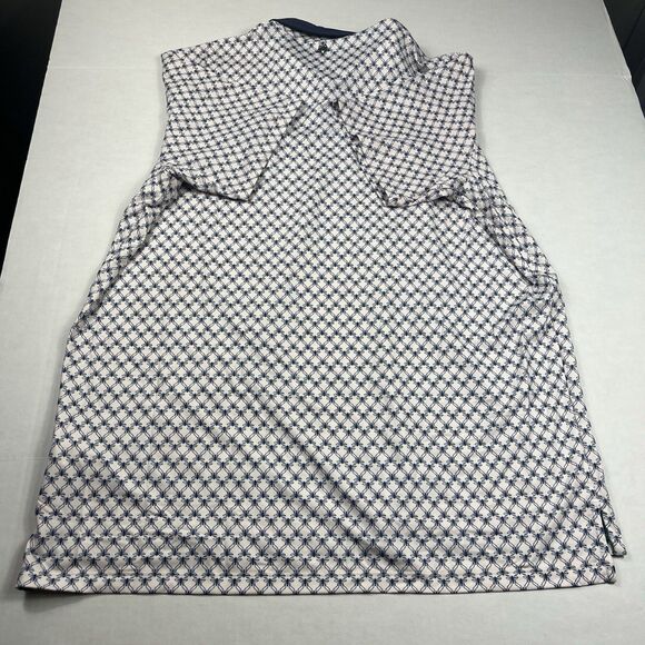 Greyson Mens Polo Shirt XL Geometric Diamond Print Performance Golf Casual Top - Picture 10 of 12